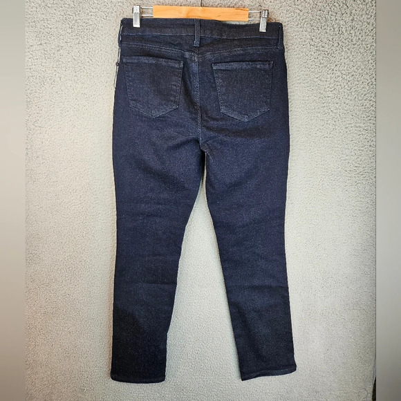 NYDJ Womens Sheri Slim Dark Blue with White Specks Denim Jeans sz 10 - Picture 6 of 11
